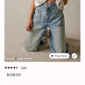 Free People We The Free Palmer Cuffed Jeans sz 28